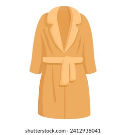 Orangefarbene Rücken-Bekleidungssymbol-Vektorgrafik. Vorzeigetuch des Hotels. Frauenlounge