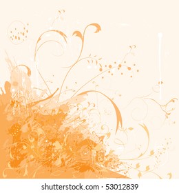 orange background