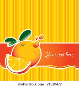 orange background
