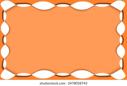 Orange background with abstract frame holiday decoration items. Color objects for celebration and anniversary. banner template promotion. presentation template. cover texture. sale banner.


