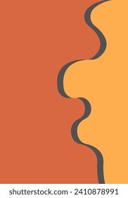 Orange background with abstract shape