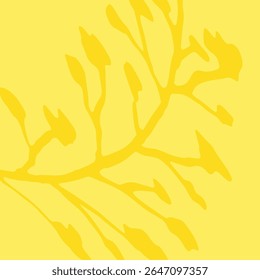 Plano de fundo laranja abstrato amarelo galho padrão Stock Illustration