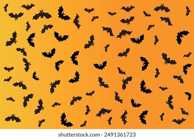 orange background bats premium background