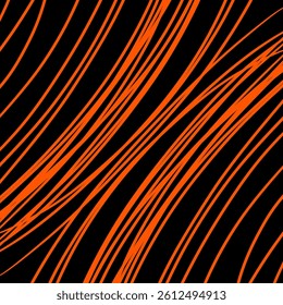 orange background black background glow in the dark traditional pattern style 