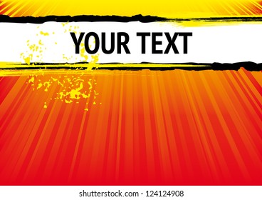 Orange background with blots and place for text