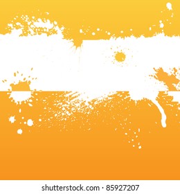 Orange background with blots and place for text