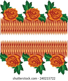 orange background with orange bouquet.