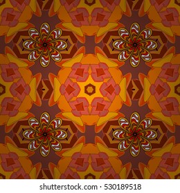 Orange background. Brown. Red. Yellow. Vector illustration.