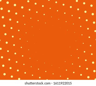 Orange background in cartoon style. Modern art. Retro abstract orange pattern, halftone design. Vector illustration. Retro style.