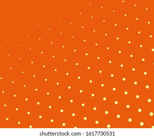 Orange background in cartoon style. Modern art. Retro abstract orange pattern, halftone design. Vector illustration. Retro style.