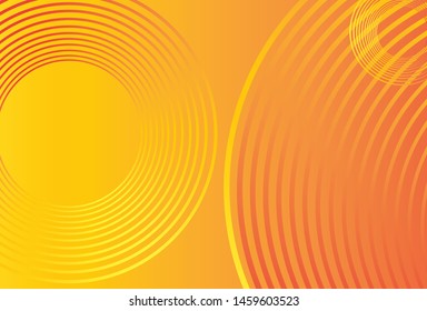 orange background with circle line ornaments