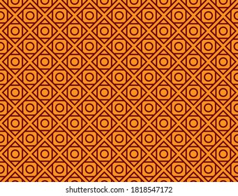 Orange background with circle motif in square shape