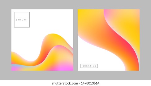 Orange background. Color flow. Vector