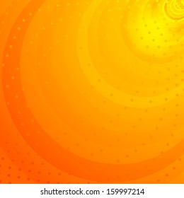 Orange background with concentric circles like as sunlight