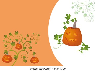 orange background to congratulating on Halloween