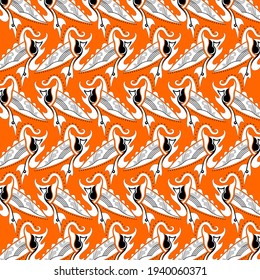 orangefarbener Hintergrund mit Kulturform