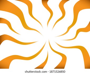 Orange background with curved lines centered