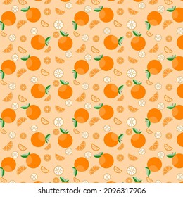 Orange background design, Fruit healthy  sweet and nature theme Vector illustration on yellow background