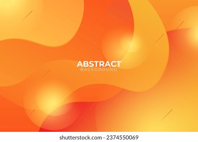 Orange background with dynamic abstract shapes