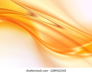 Orange background, elegant wavy abstract vector illustration 