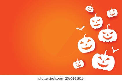 orange background with flat pumpkins