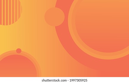 orange background with geometric circles