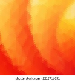 Orange background. Geometric image in polygonal style.