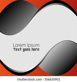 Orange background graphic curve line for text and message modern web design
