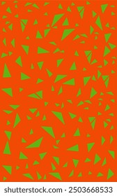 orange background with a green triangle on top