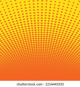 Orange background with halftone effect. Vector illustration. Abstract bright background