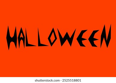 Orange background with halloween writing design. Perfect and suitable for halloween event.