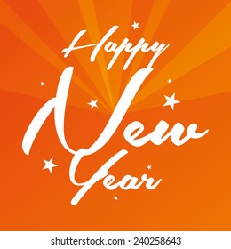 an orange background with a happy new year message