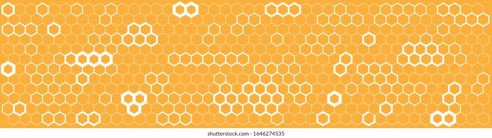 Fondo naranja con formas de panal