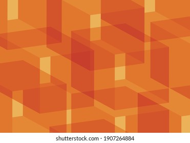 Orange background illustration material with retro pattern