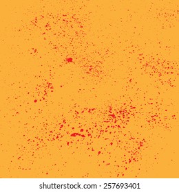 Orange background with ink blots. eps10