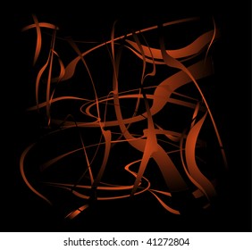 orange background isolated on black