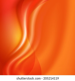 Orange Background With Line, With Gradient Mesh, Vector Illustration