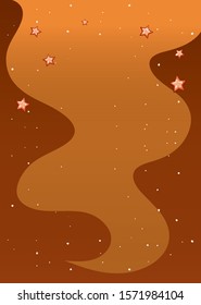 Orange background with many stars illustration
