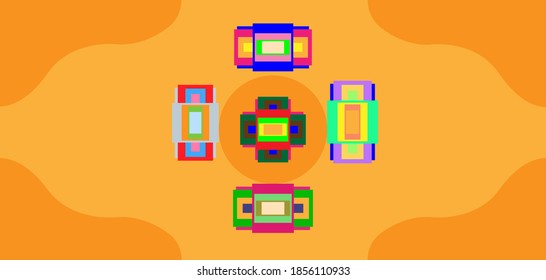 ilustración abstracta del modelo de fondo naranja