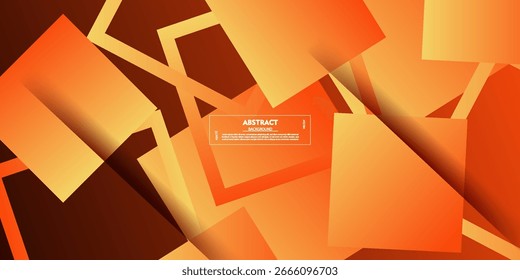 Orange background with modern square pattern. Elegant look for banners, wallpapers, etc. eps10