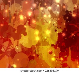 Orange background oil drop