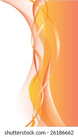 orange background with organic lines