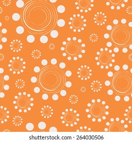 Orange background with original abstract pattern, vector, background, wallpaper, wrapping