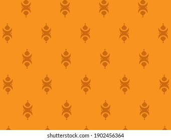Orange background with patterned abstract pattern