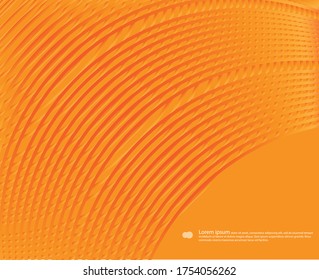 orange background with random lines. Vector graphics.