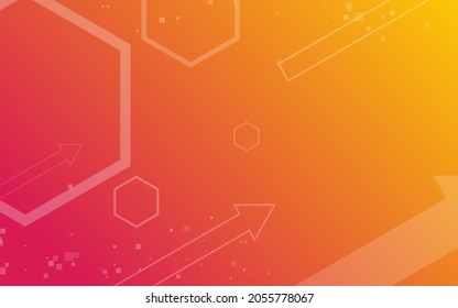 orange background, random minimalist abstract illustration vector for logo, card, banner, web and printing.