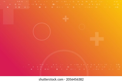 Orange background, random minimalist abstract illustration vector for logo, card, banner, web and printing.