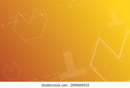 orange background, random minimalist abstract illustration vector for logo, card, banner, web and printing.