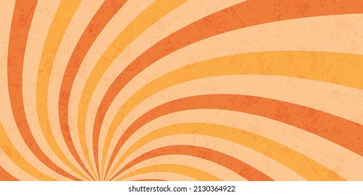 Orange background with rays. Abstract rays background. Vector background.