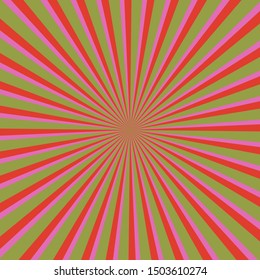 orange Background with retro rays. Color abstract ray star burst background pattern design . Vector illustration